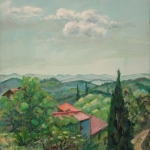 Ausblick aus dem Fenster von Max Ernsts Atelier